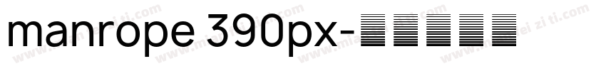 manrope 390px字体转换